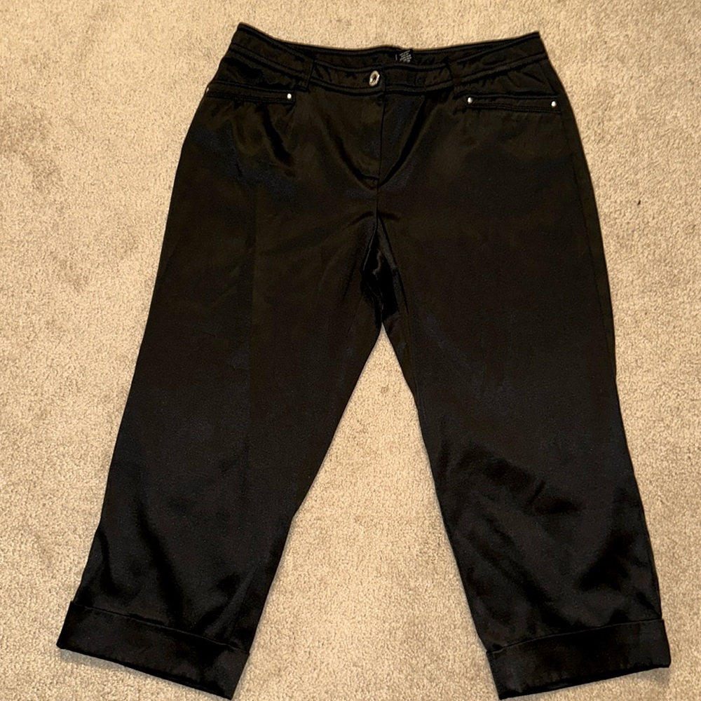 New Direction black, sateen look dress pants!